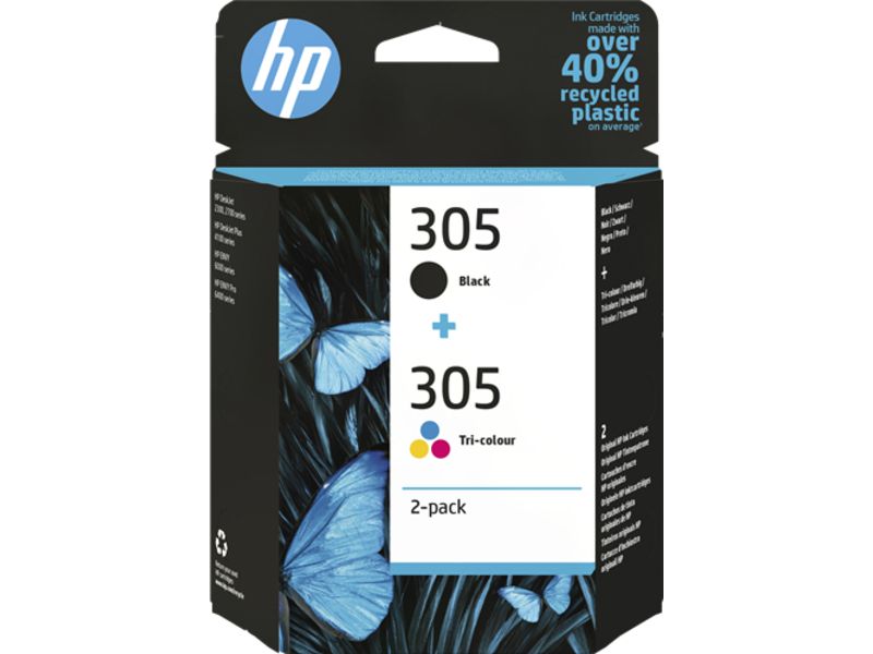 Cartucho de tinta HP 305 - Negro + 3 colores - Multipack