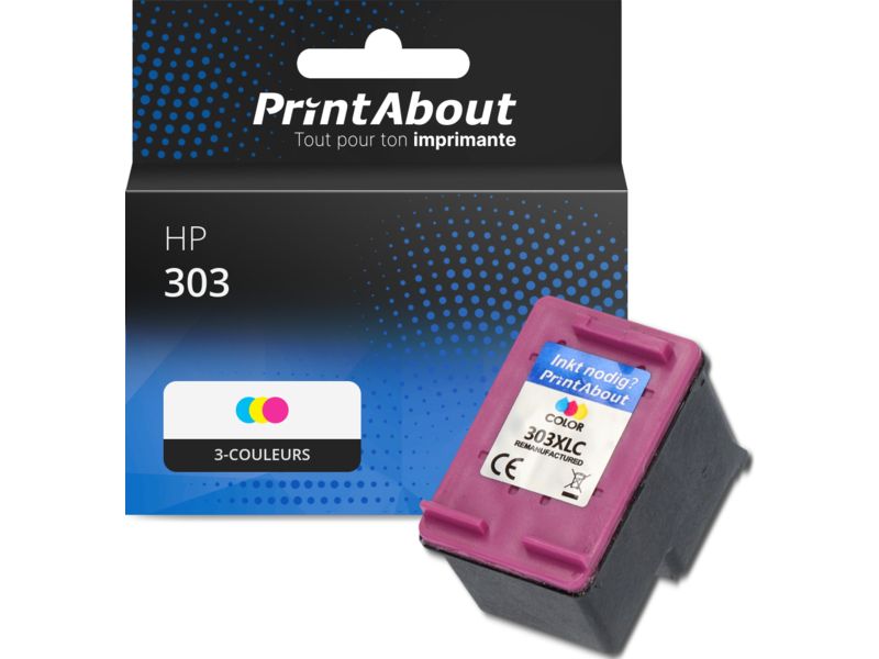 Cartouche compatible HP 303 (T6N01AE) - 3 couleurs