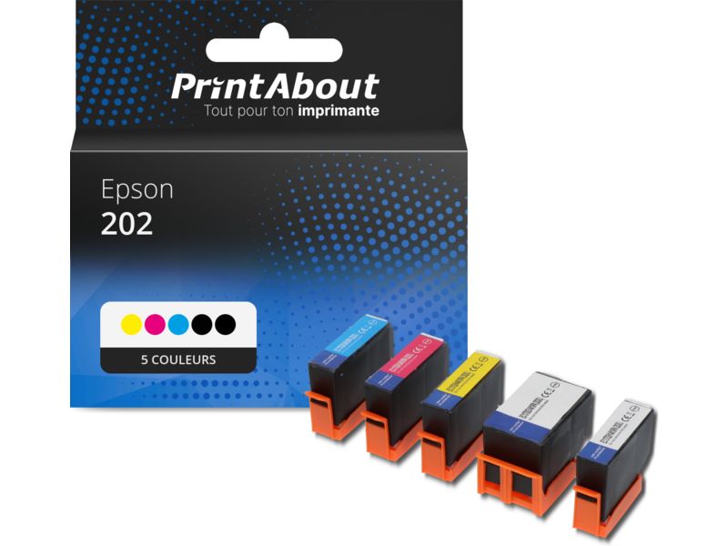 Epson Compatible Cartridge 202 (C13T02E74010) - 5-Color Multipack
