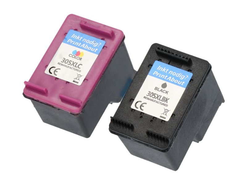 PrintAbout HP 305 Ink Cartridge - Black + 3 Colors - Multipack