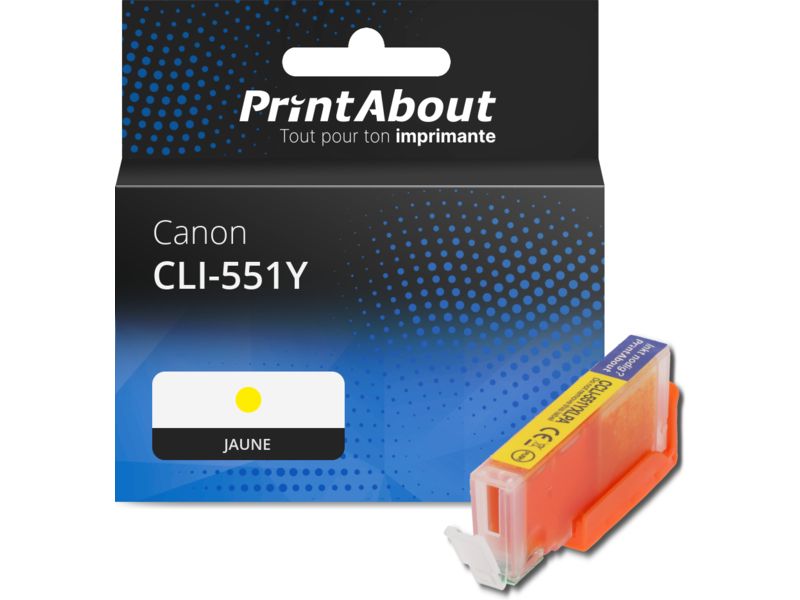 Cartouche d'encre Canon CLI-551Y Jaune