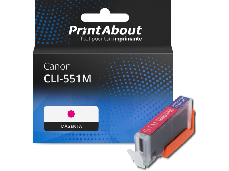 Cartouche d'encre Canon CLI-551M Magenta de PrintAbout