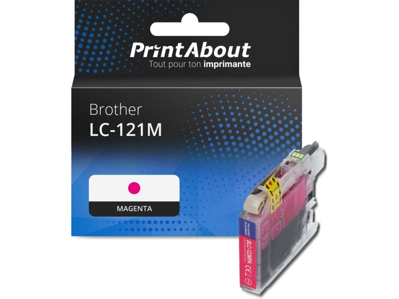 Cartucho de tinta Brother LC-121M Magenta por PrintAbout