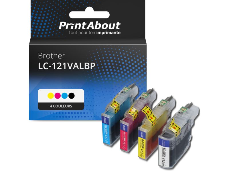 Cartucho compatible Brother LC-121VALBP - 4 colores - Multipack