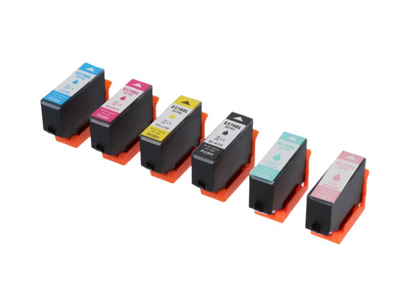 Cartouche compatible Epson 378XL (C13T37984010) - 6 couleurs - Grande capacité - Multipack