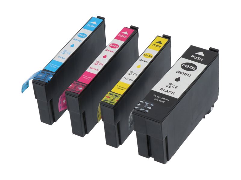 Cartucho compatible Epson 407 (C13T07U41/42/43/440) - Multipack de 4 colores