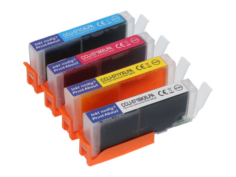 Multipack de cartuchos de tinta Canon CLI-571 - Negro/Colores - 4 unidades