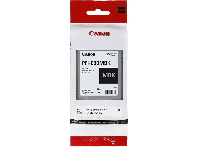 Canon PFI-030MBK Black Matte Ink Cartridge