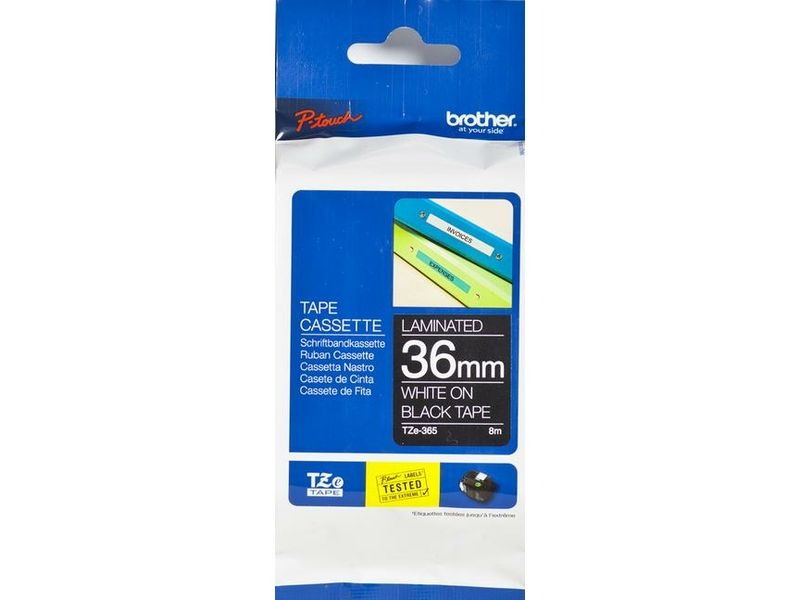 Brother TZe-365 White on Black Tape (36mm)