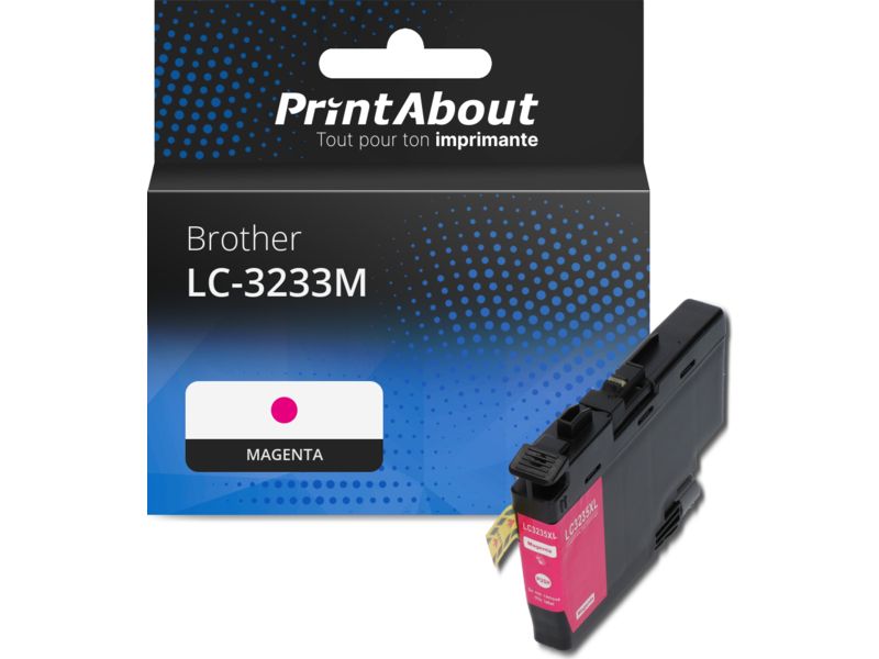 Cartucho de tinta Brother LC-3233M Magenta por PrintAbout