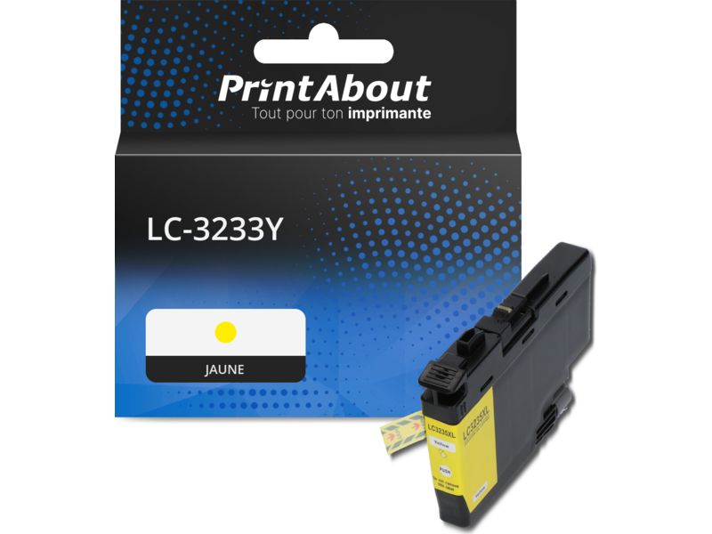 Cartouche compatible Brother LC-3233Y Jaune