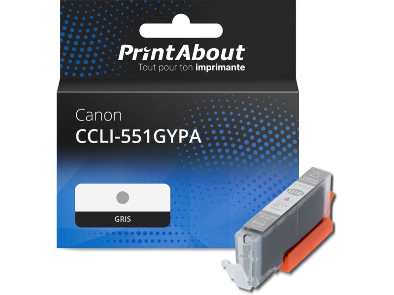 Canon CCLI-551GYPA Compatible Cartridge - Gray