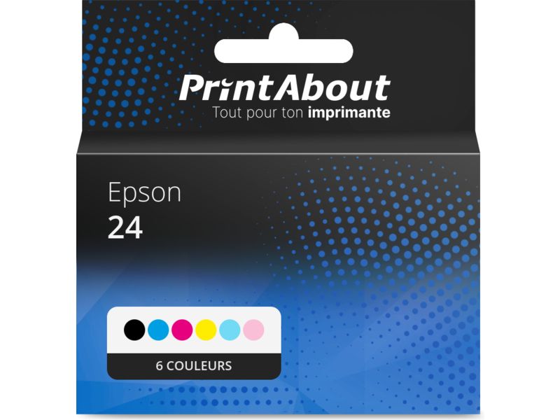 Cartouche compatible Epson 24 (C13T24284012) - 6 couleurs - Multipack de PrintAbout