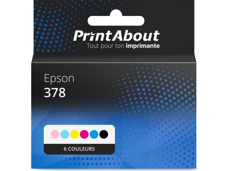 Cartouche compatible Epson 378 - 6 couleurs - Multipack (T3781/82/83/84/85/86)