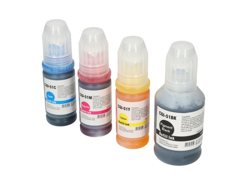 Cartouche compatible Canon GI-51PGBK/C/M/Y - 4 couleurs - Multipack