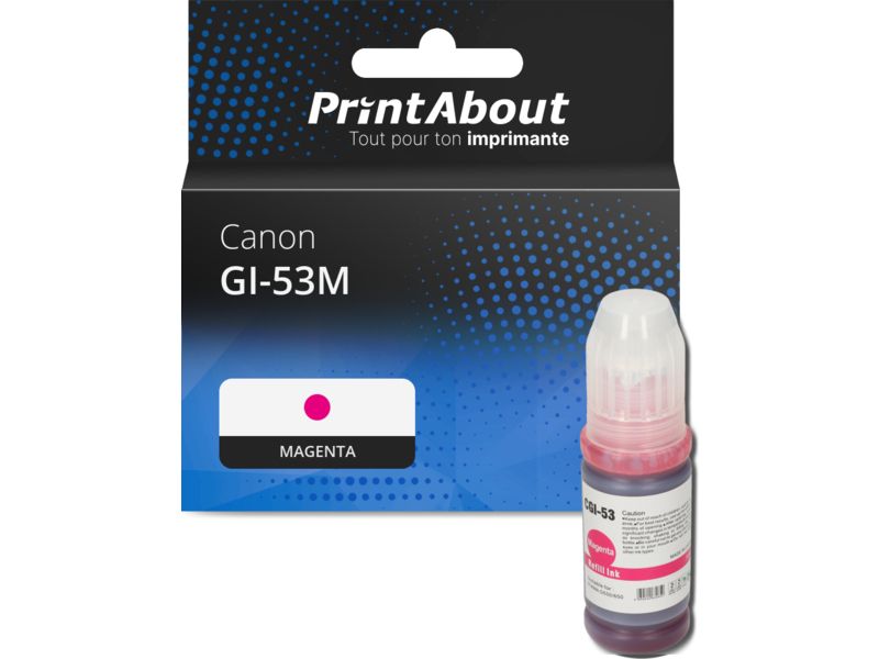 Cartouche d'encre Canon GI-53M Magentă par PrintAbout