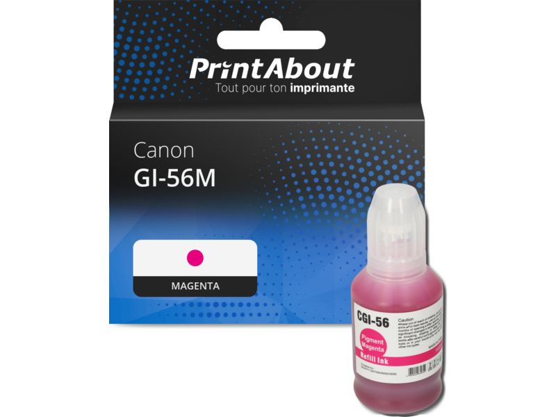 Cartucho de tinta PrintAbout Canon GI-56M Magenta