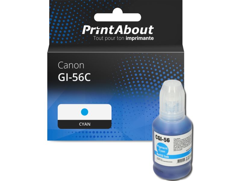 Cartouche d'encre Canon GI-56C Cyan par PrintAbout