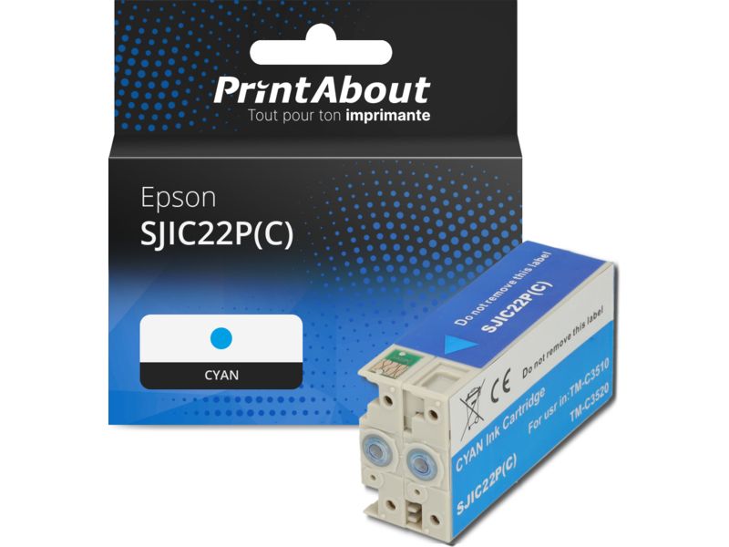Epson SJIC22P(C) Compatible Cartridge - Cyan