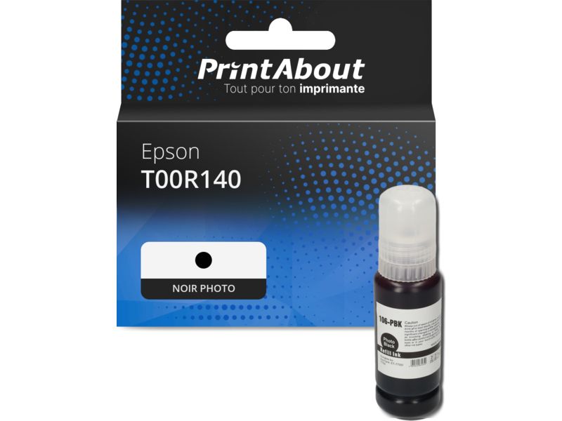 Cartouche d'encre compatible Epson T00R140 Noir photo - 70 ml