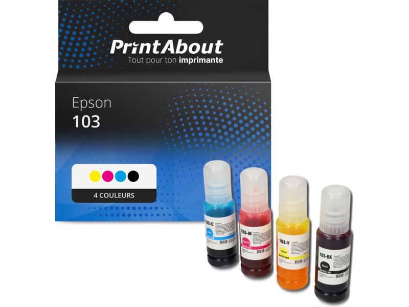 Cartouche compatible Epson 103 - 4 couleurs - Multipack (C13T00S64A)