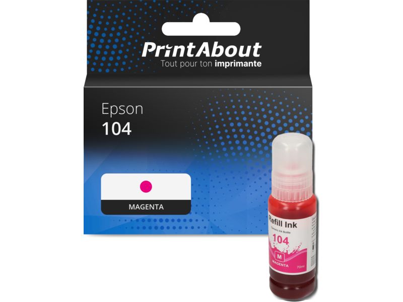 Cartouche compatible Epson 104 (C13T00P340) - Magenta PrintAbout