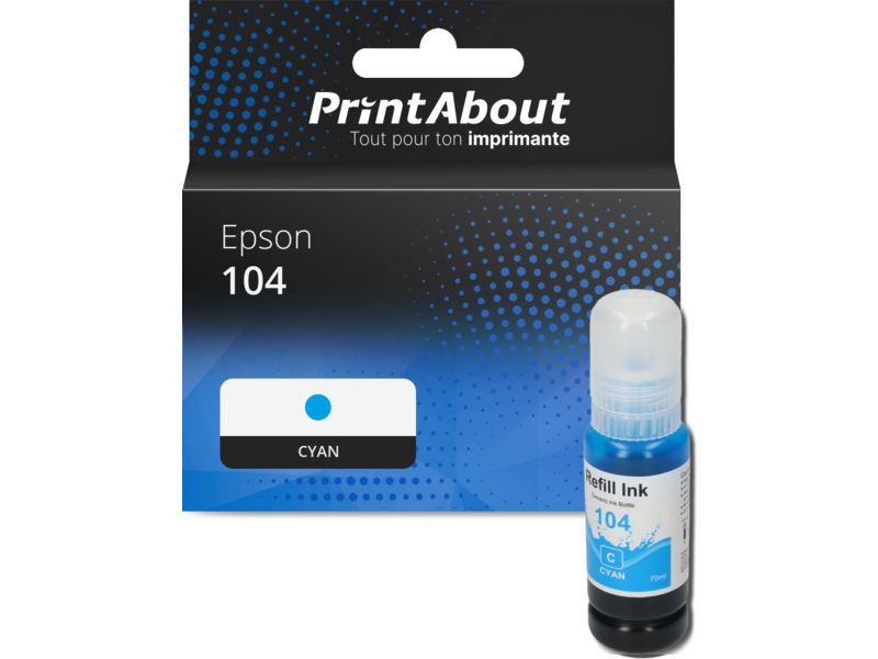 Cartucho compatible Epson 104 (C13T00P240) - Cian por PrintAbout