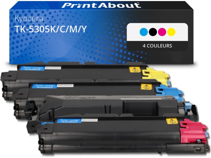 Toner compatible Kyocera - Multipack 4 couleurs (TK-5305K/C/M/Y)