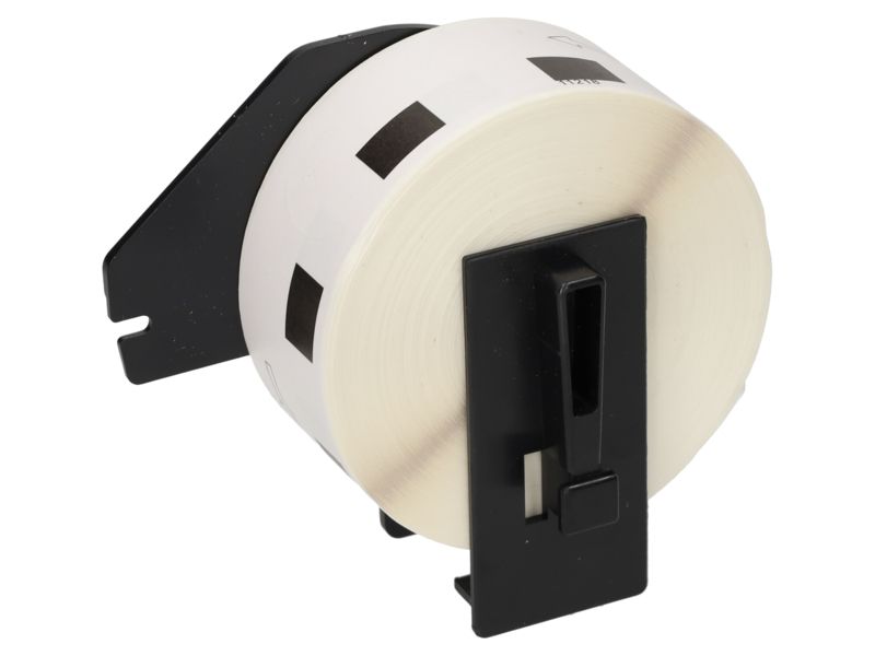 Etiqueta compatible Brother DK-11218 - 24 mm x 24 mm - Negro sobre blanco