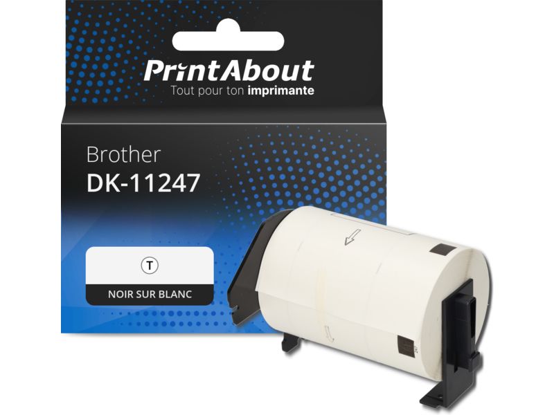 Brother DK-11247 Label, 103mm x 164mm, Black on White