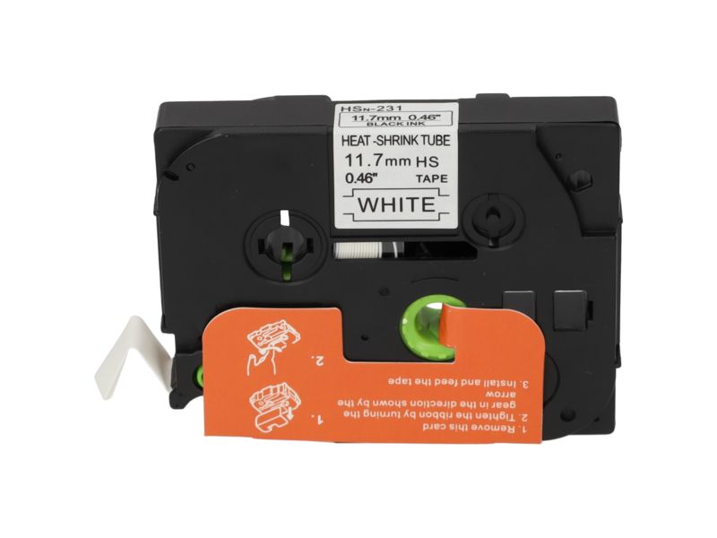 Brother TZe-FX231 Tape - 12mm - Black on White