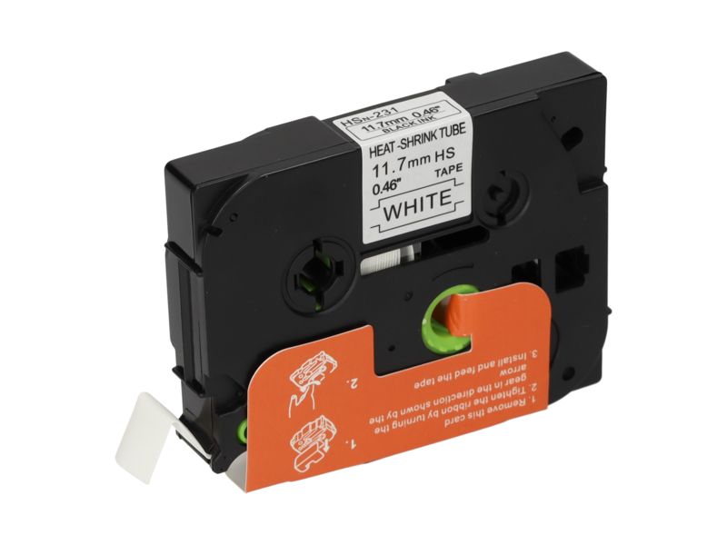 Brother TZe-FX231 Tape - 12mm - Black on White