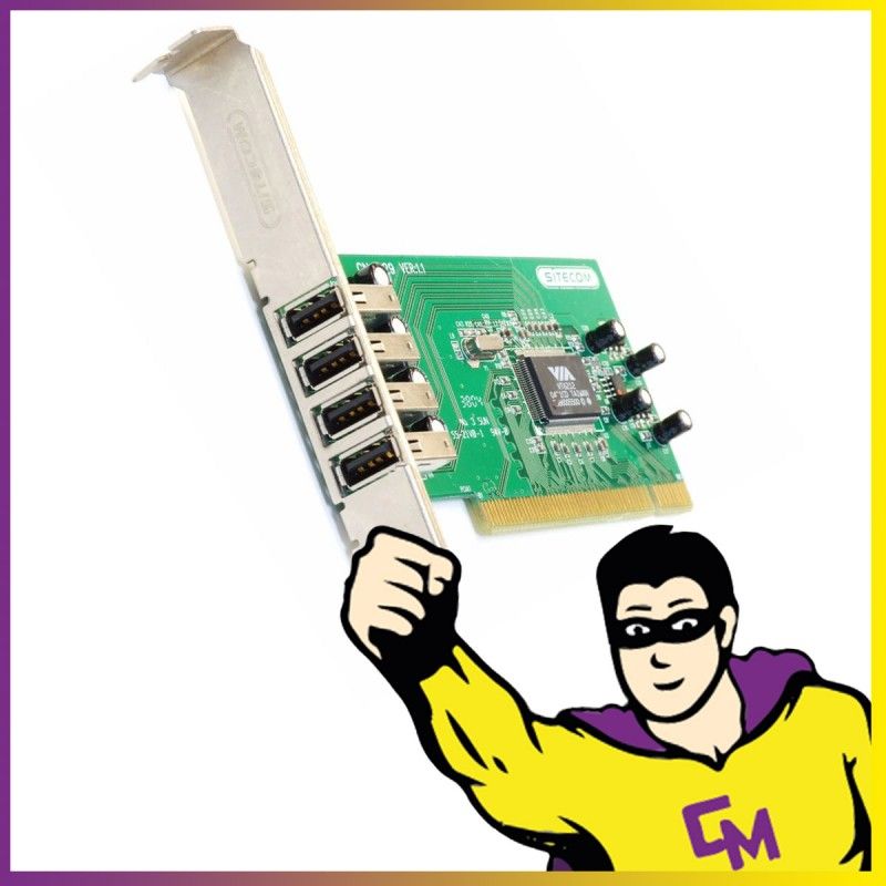 Carte d'extension USB Sitecom VT6212L (4 ports USB 2.0)