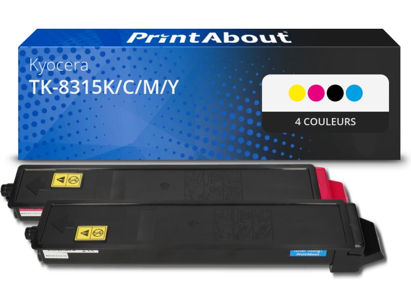 Toner Kyocera Compatible - Multipack de 4 Colores (TK-8315K/C/M/Y)