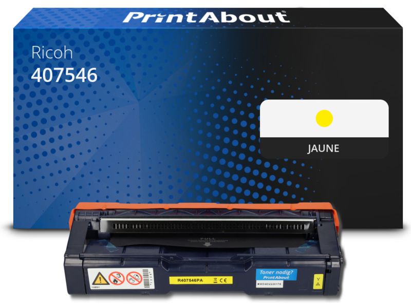 Toner compatible Ricoh PrintAbout 407546 (SP C250E) - Amarillo - Alta capacidad