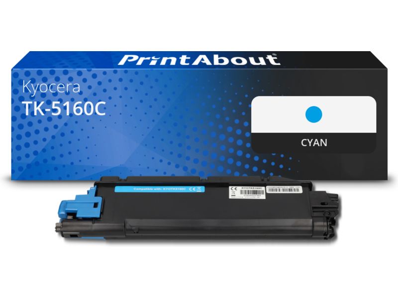 Toner kyocera compatible PrintAbout TK-5160C ciano - 13.000 páginas