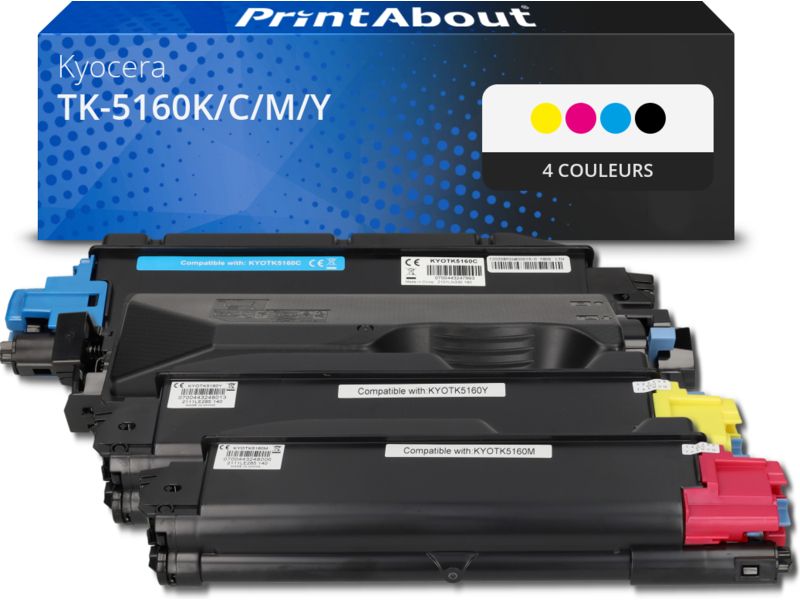 PrintAbout Kyocera Compatible Toner - 4 Colors - Multipack (TK-5160K/C/M/Y)