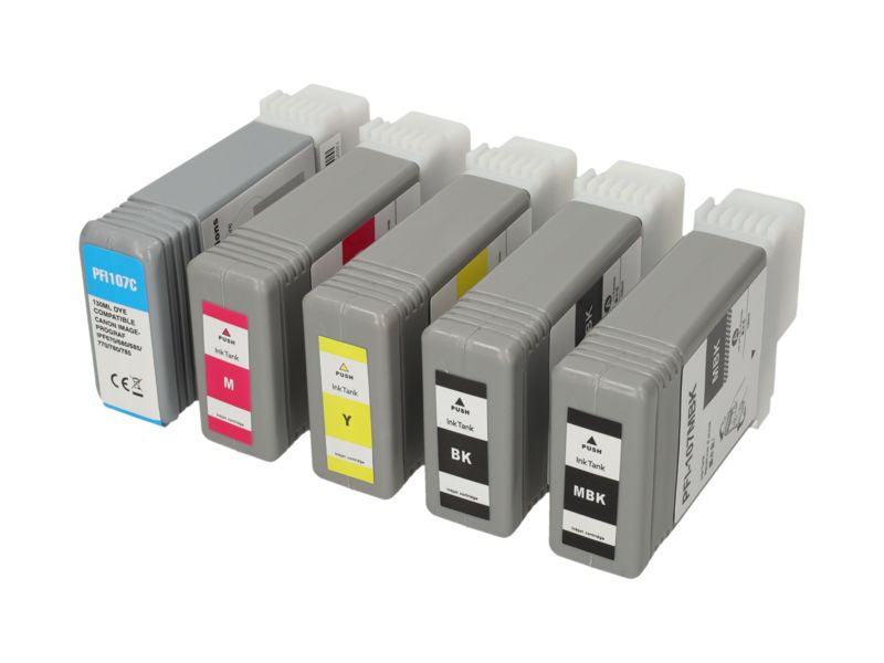 Cartouche d'encre compatible PrintAbout Canon PFI-107 - 5 couleurs - Multipack