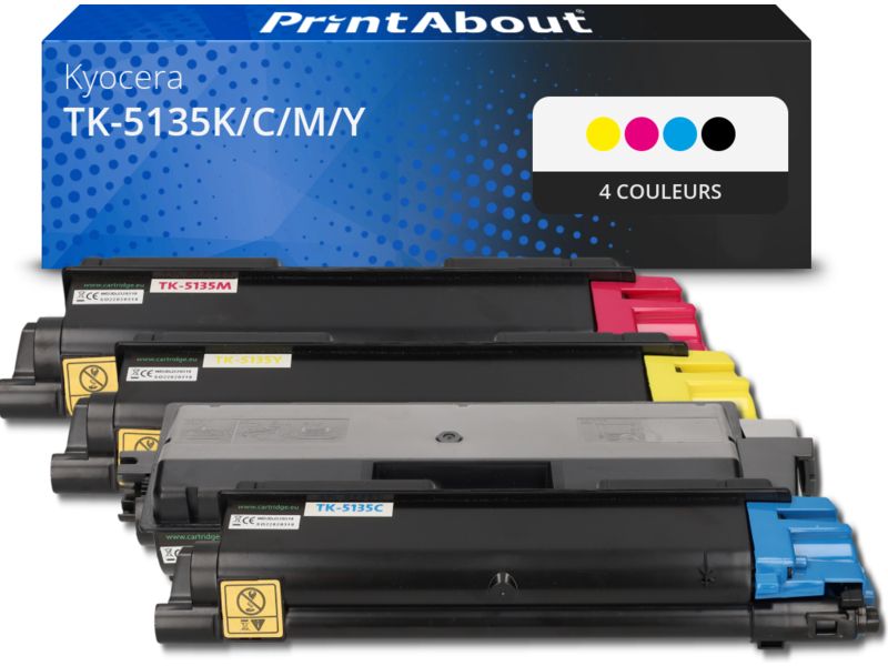 PrintAbout Kyocera Compatible Toner TK-5135K/C/M/Y - 4 Colors - Multipack
