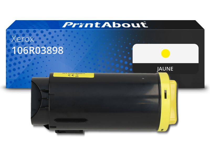 Toner compatible Xerox PrintAbout 106R03898 - Amarillo - Alta capacidad