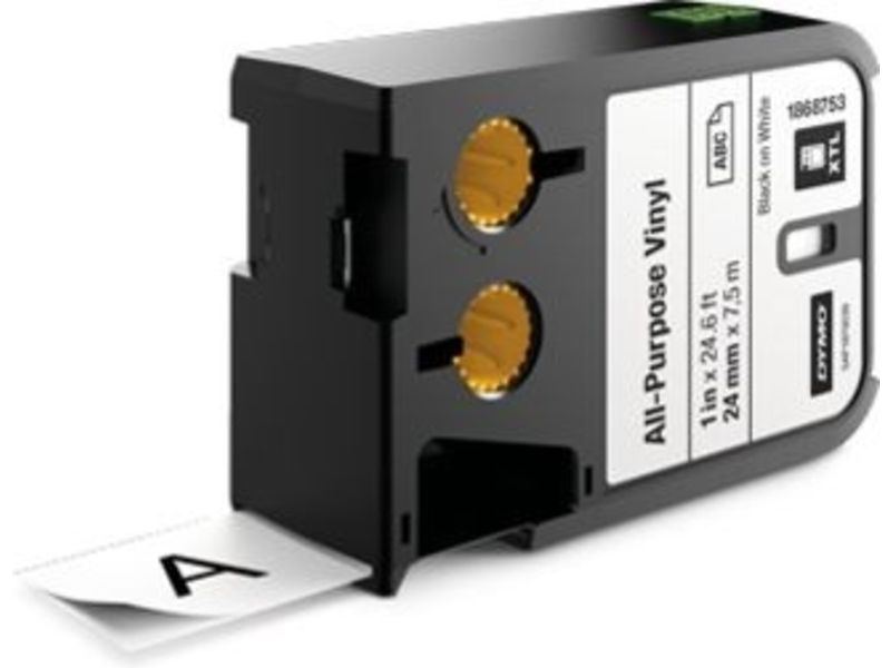 Dymo Black on White Label - Size: 40m, Color: Black