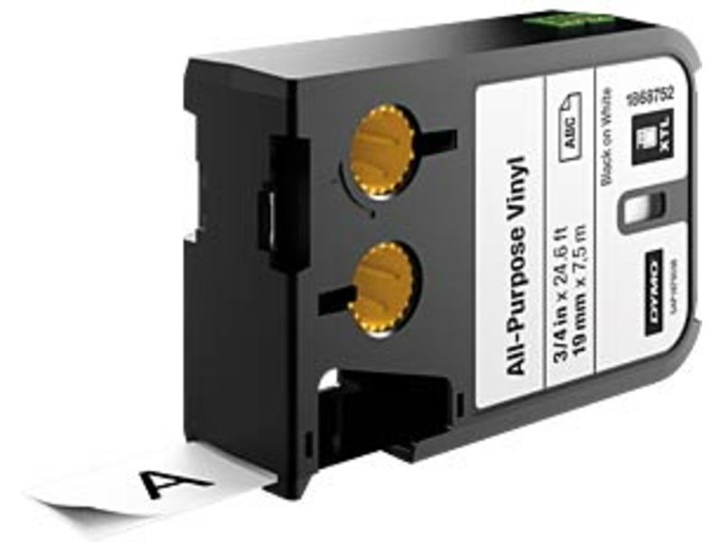 Dymo Black on White Label