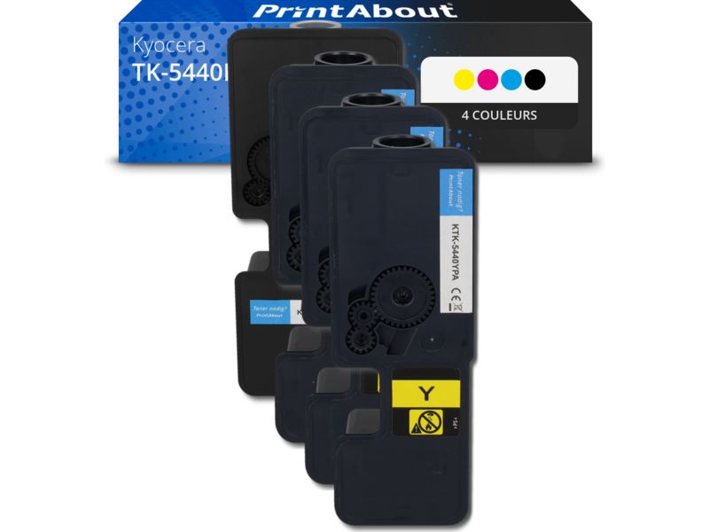 PrintAbout Kyocera Compatible Toner - 4 Colors - High Capacity - Multipack