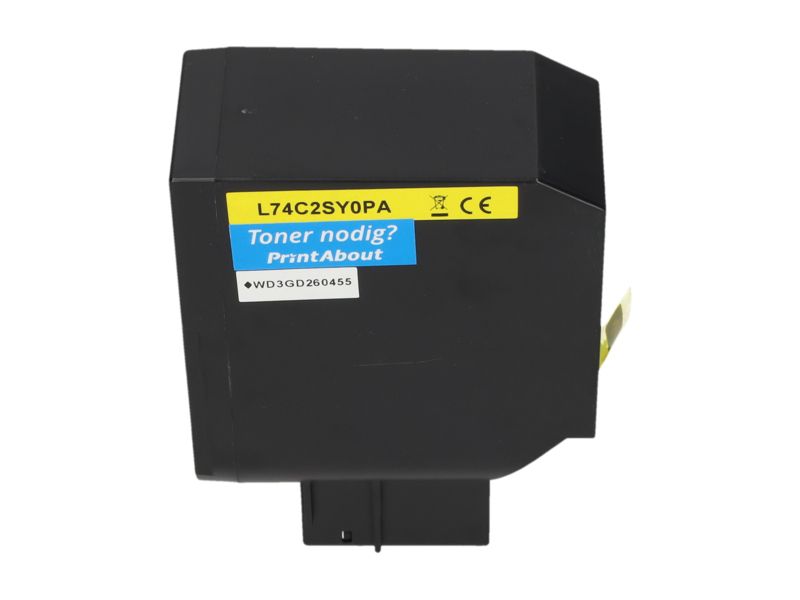 Toner compatible Lexmark 74C2SY0 - Amarillo - Alta capacidad