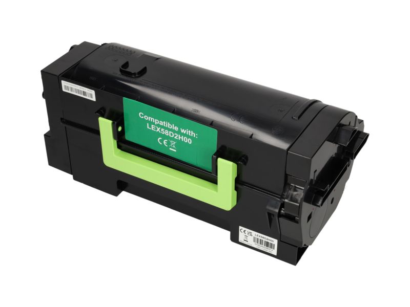 Toner compatible Lexmark 58D2H00 - Negro - Gran capacidad