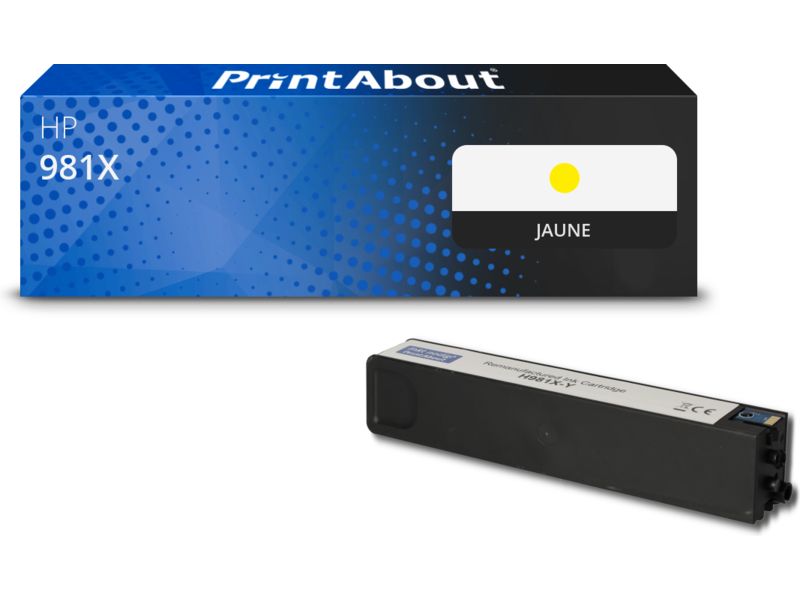 Cartouche PrintAbout compatible HP 981X - Jaune - Grande capacité