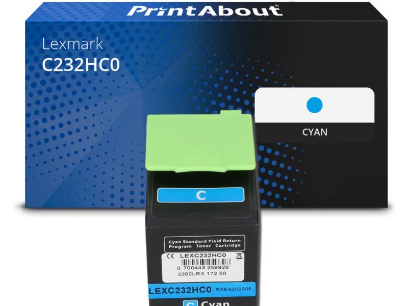 Lexmark C232HC0 Compatible Toner - Cyan - High Capacity