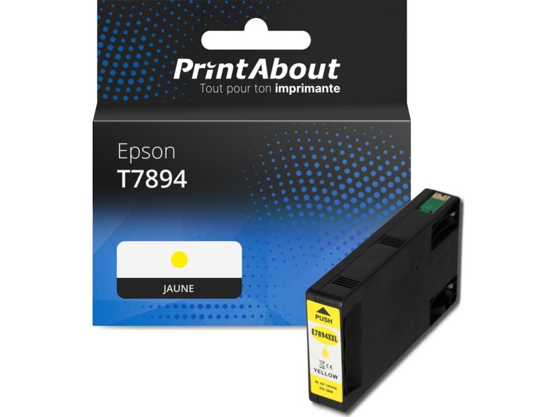 PrintAbout Compatible Epson T7894 Yellow Ink Cartridge