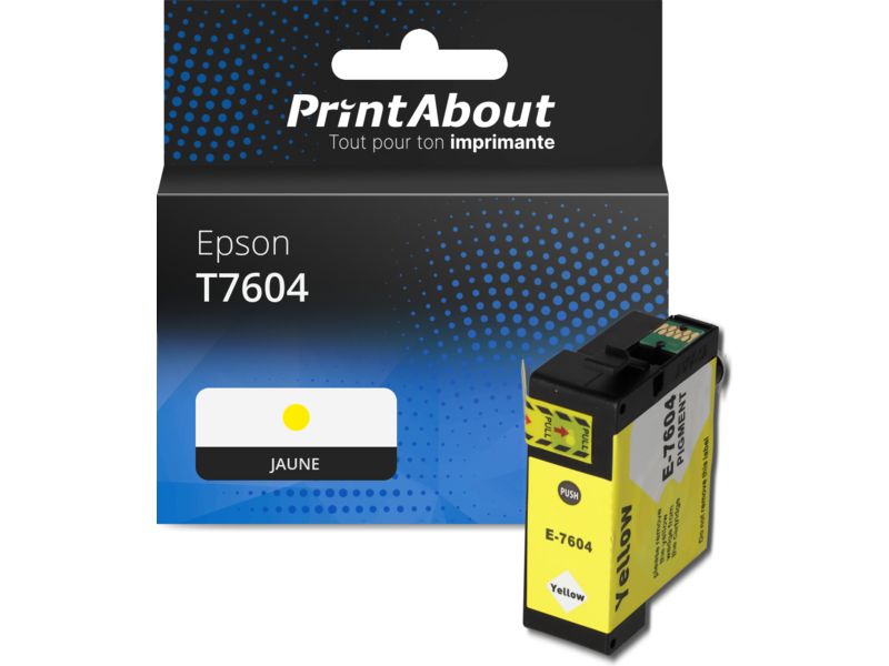 PrintAbout Compatible Epson T7604 Yellow Ink Cartridge