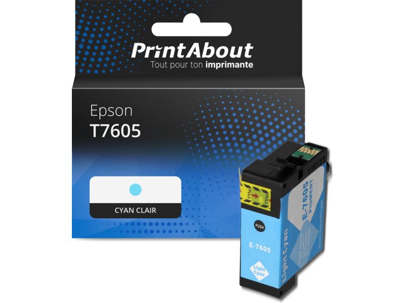 PrintAbout Compatible Epson T7605 Ink Cartridge - Light Cyan